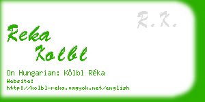 reka kolbl business card